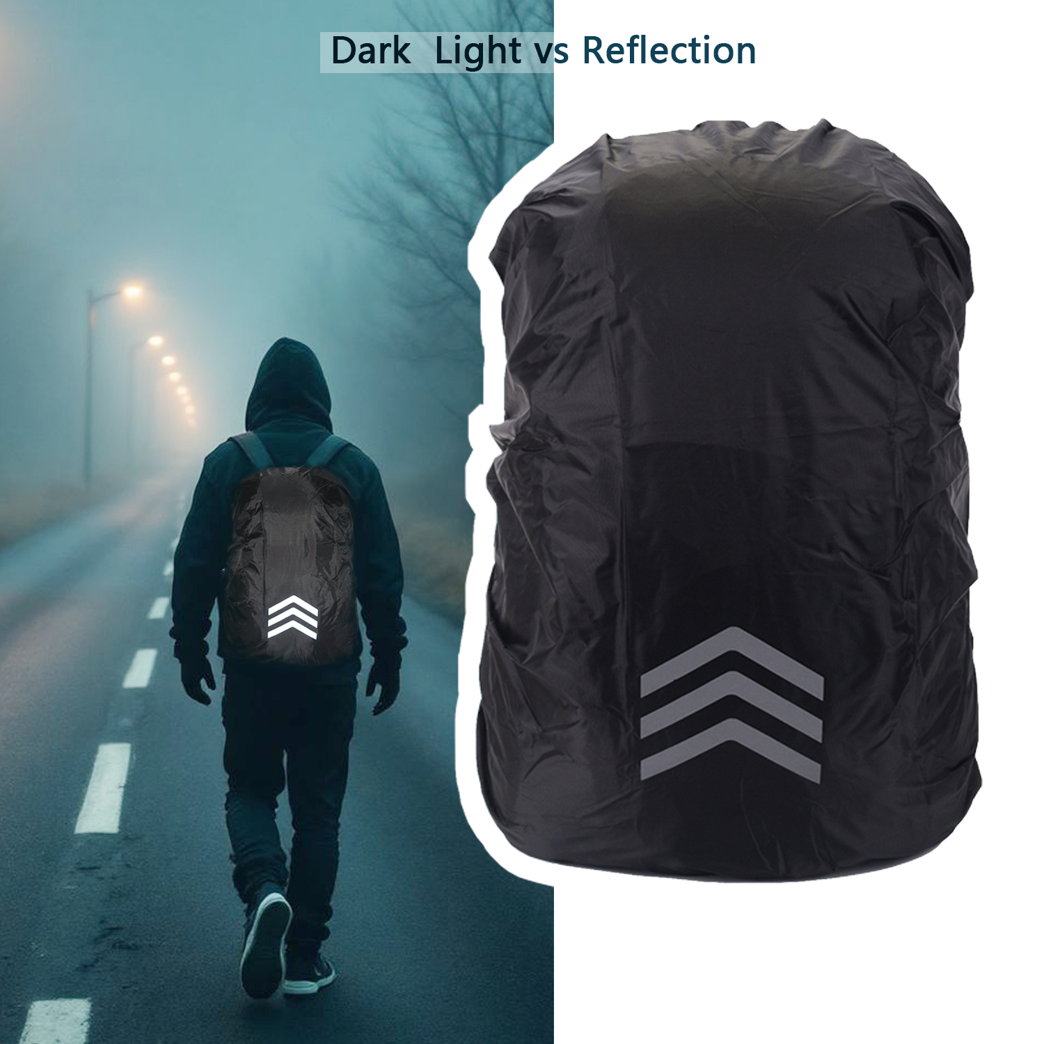 Hydration Pack Backpack - 10-55L Waterproof Backpack Case, Reflective Bag
