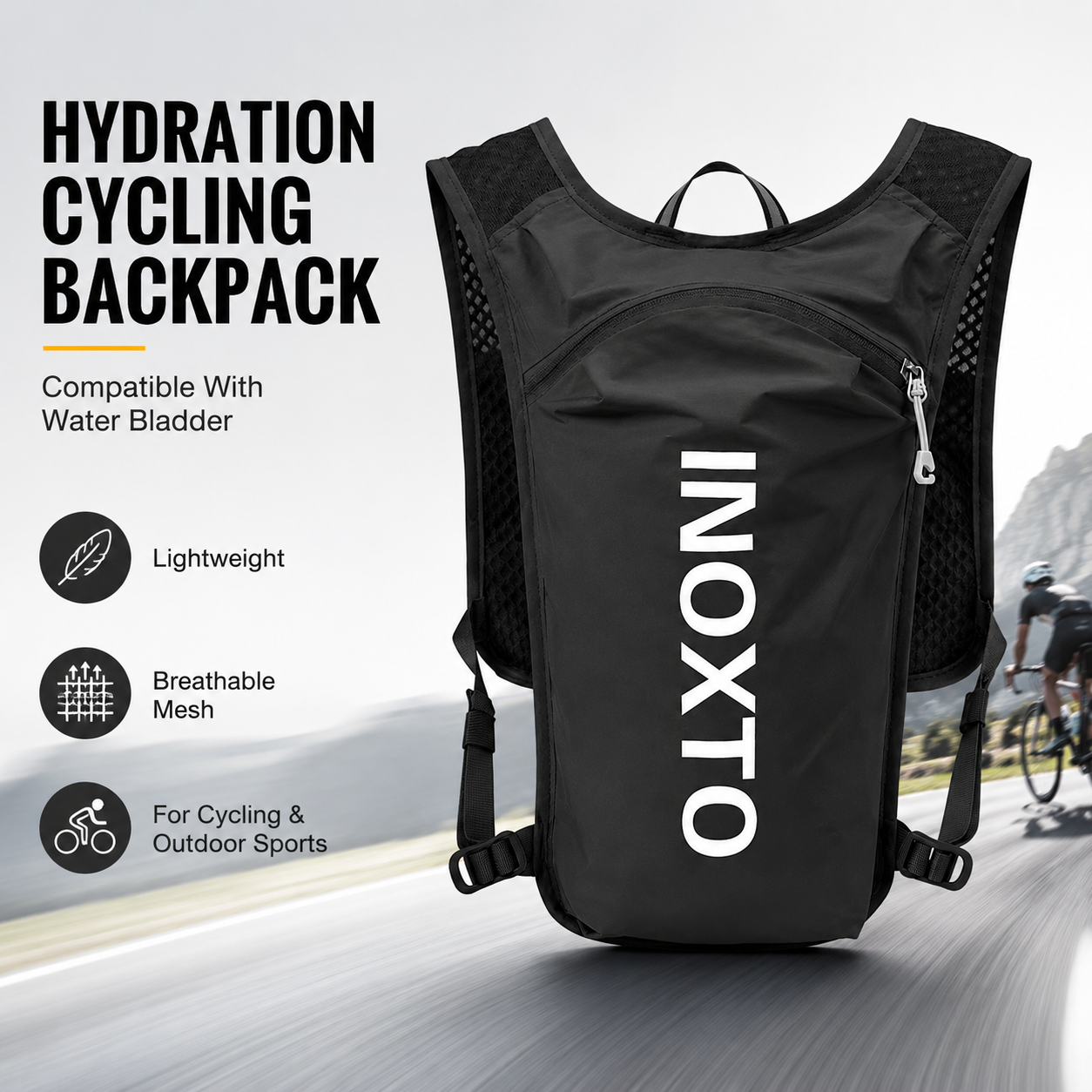 Hydration Pack Backpack - 5L Breathable Hydration Vest, Lightweight Running