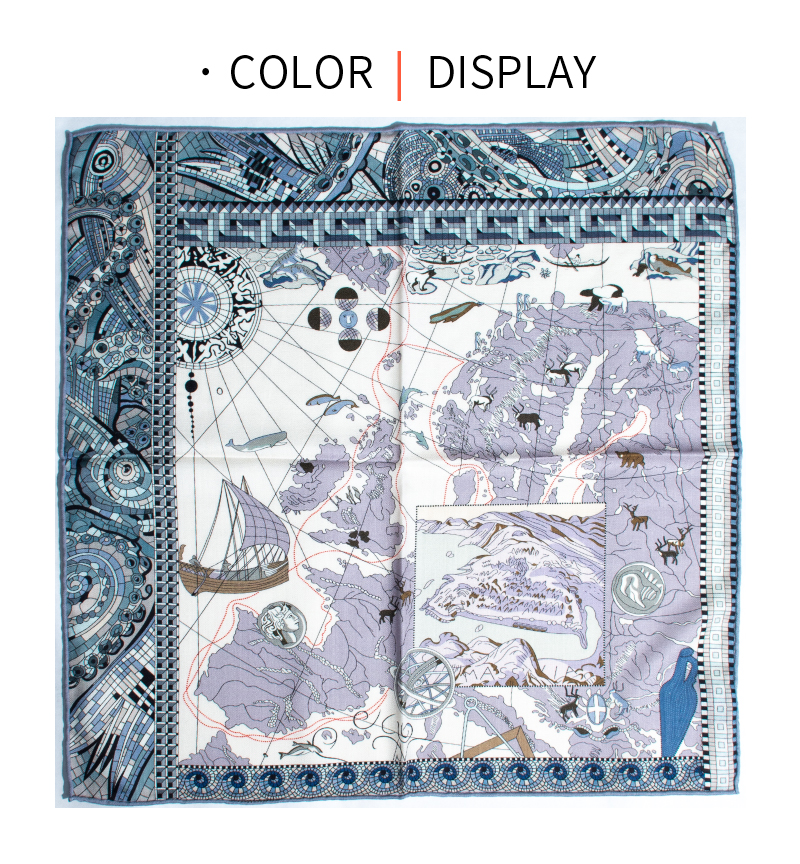 Travel Accessories Aesthetic - Retro Explorer Map Print Square Scarf