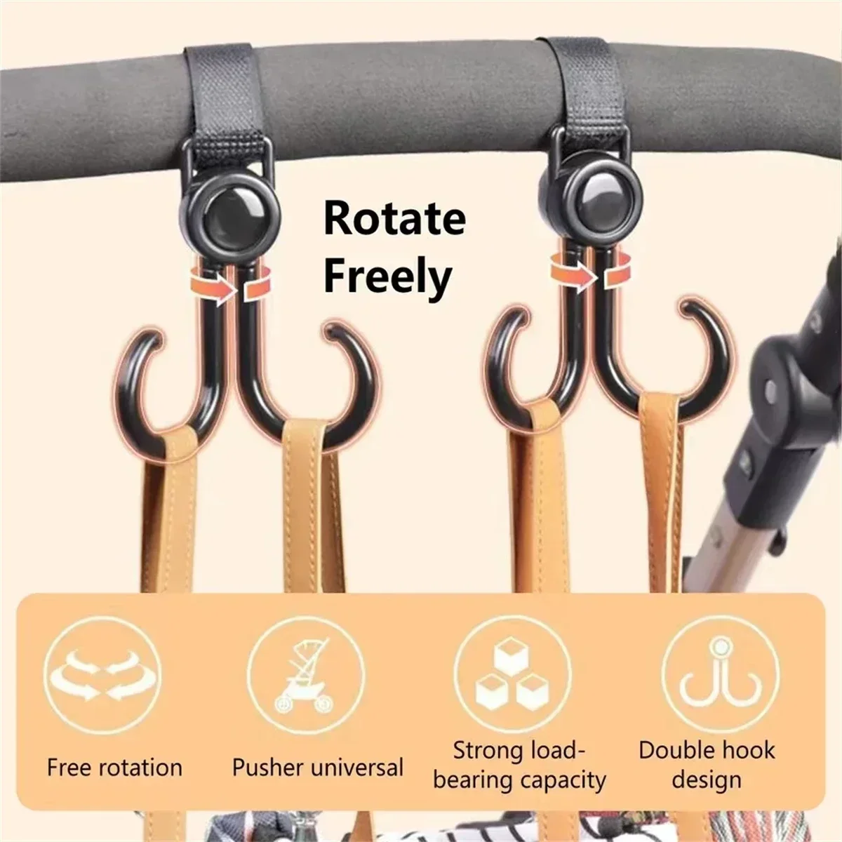 Rotatable Double Hooks Baby St - Travel Accessories For 3 Year Old ulasan dan harga