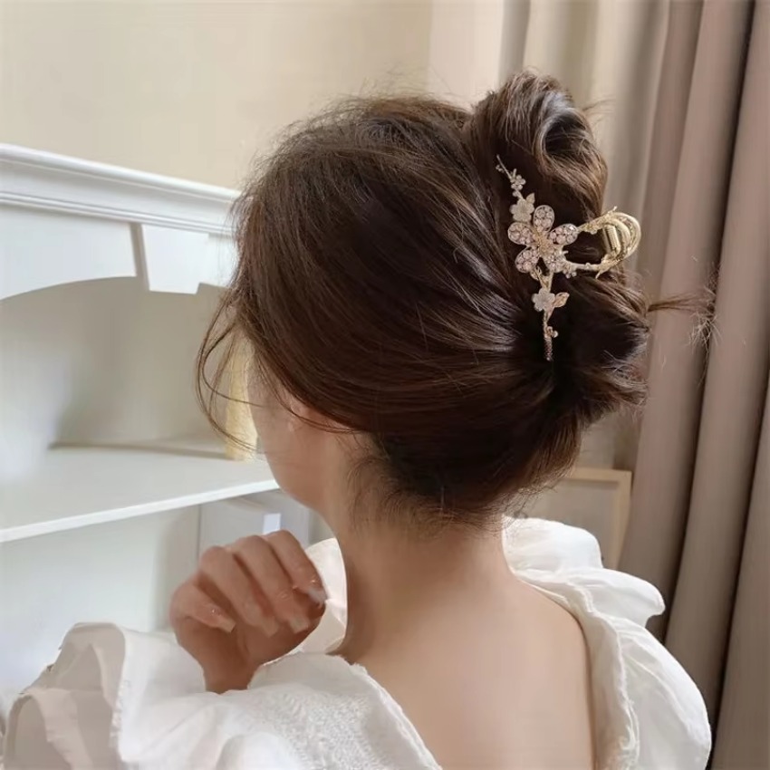 1 Pcs Metal Hair Claw Pearl Ha - Travel Accessories Aesthetic ulasan dan harga