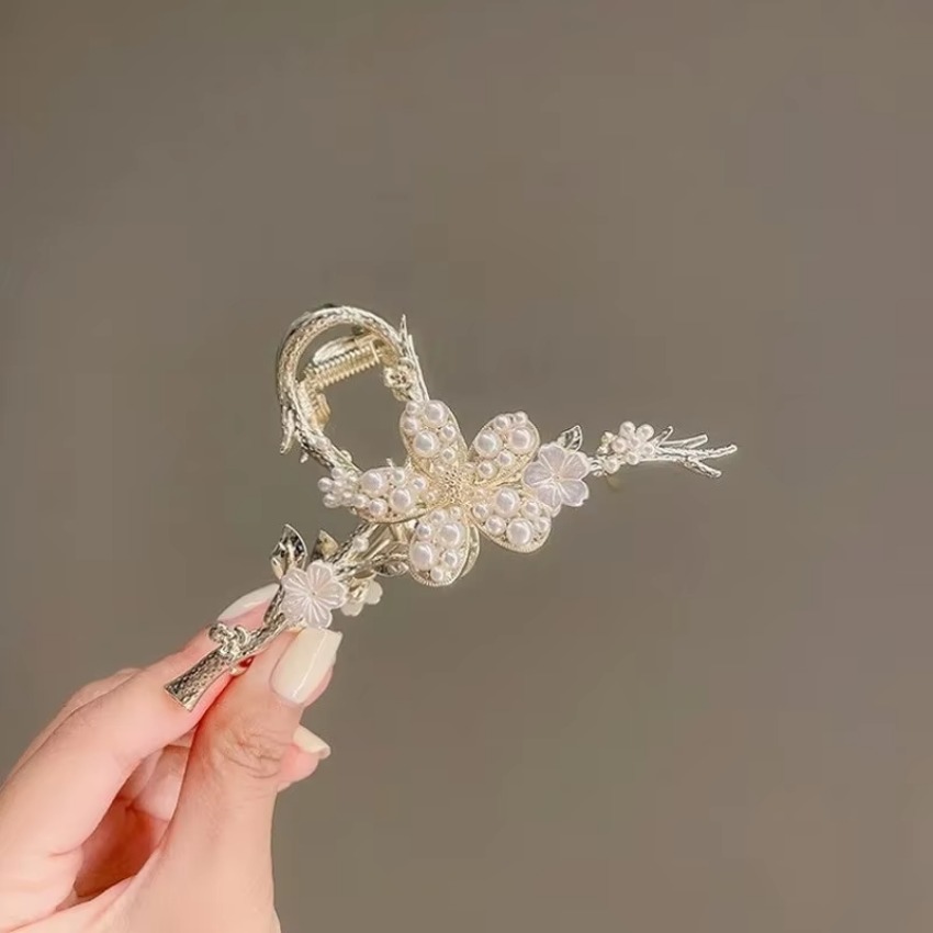 1 Pcs Metal Hair Claw Pearl Ha - Travel Accessories Aesthetic ulasan dan harga