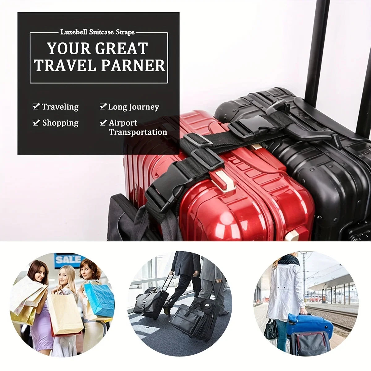 1pc Simple Adjustable Luggage  - Quality Travel Accessories ulasan dan harga