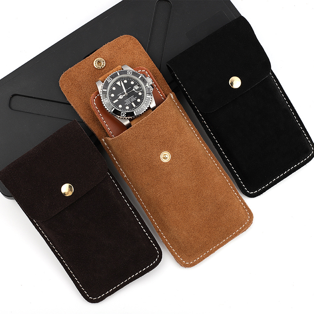 Suede Leather Watch Storage Ba - Travel.Accessories News ulasan dan harga
