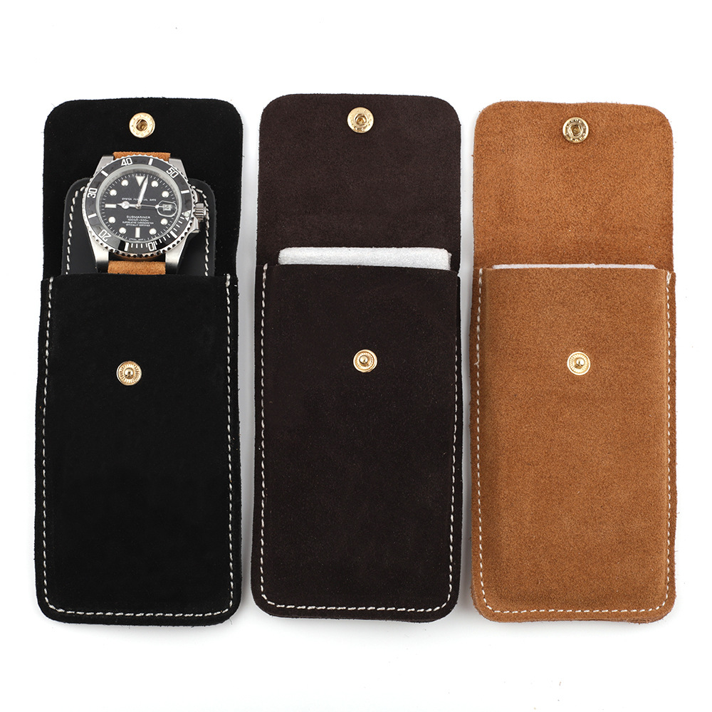 Suede Leather Watch Storage Ba - Travel.Accessories News ulasan dan harga
