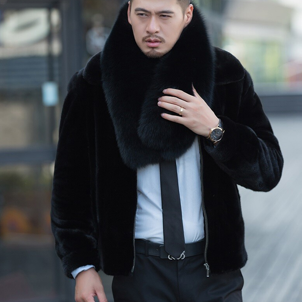 Genuine Fox Fur Scarf Winter A - Travel Accessories Aesthetic ulasan dan harga