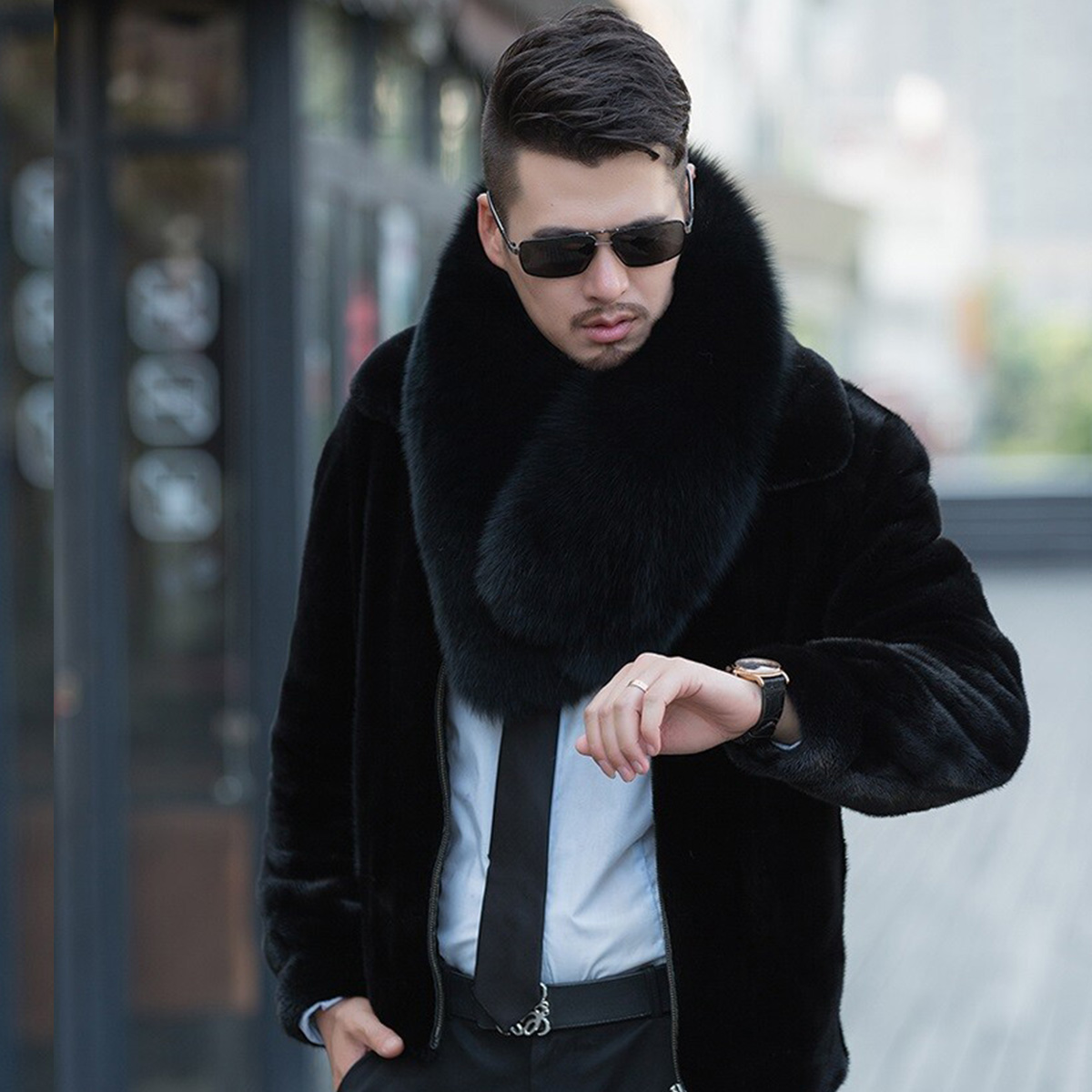 Genuine Fox Fur Scarf Winter A - Travel Accessories Aesthetic ulasan dan harga