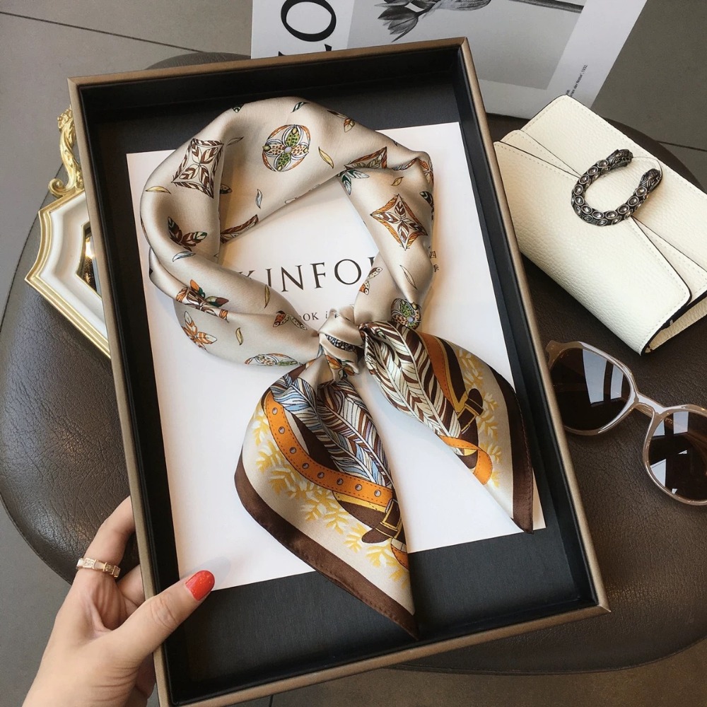Fashion Satin Square Scarf for - Travel Accessories Aesthetic ulasan dan harga