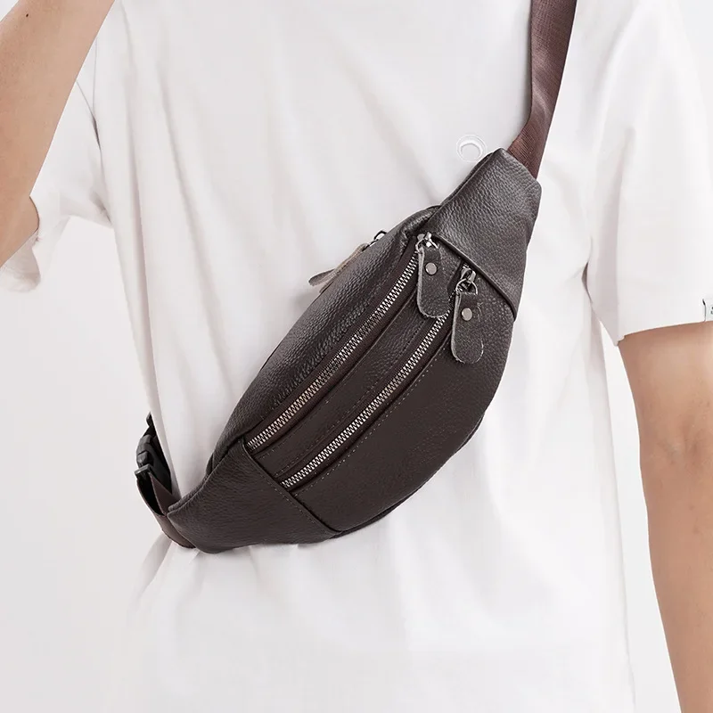 Genuine Leather Men’s Waist Ba - Travel Accessories Tech ulasan dan harga
