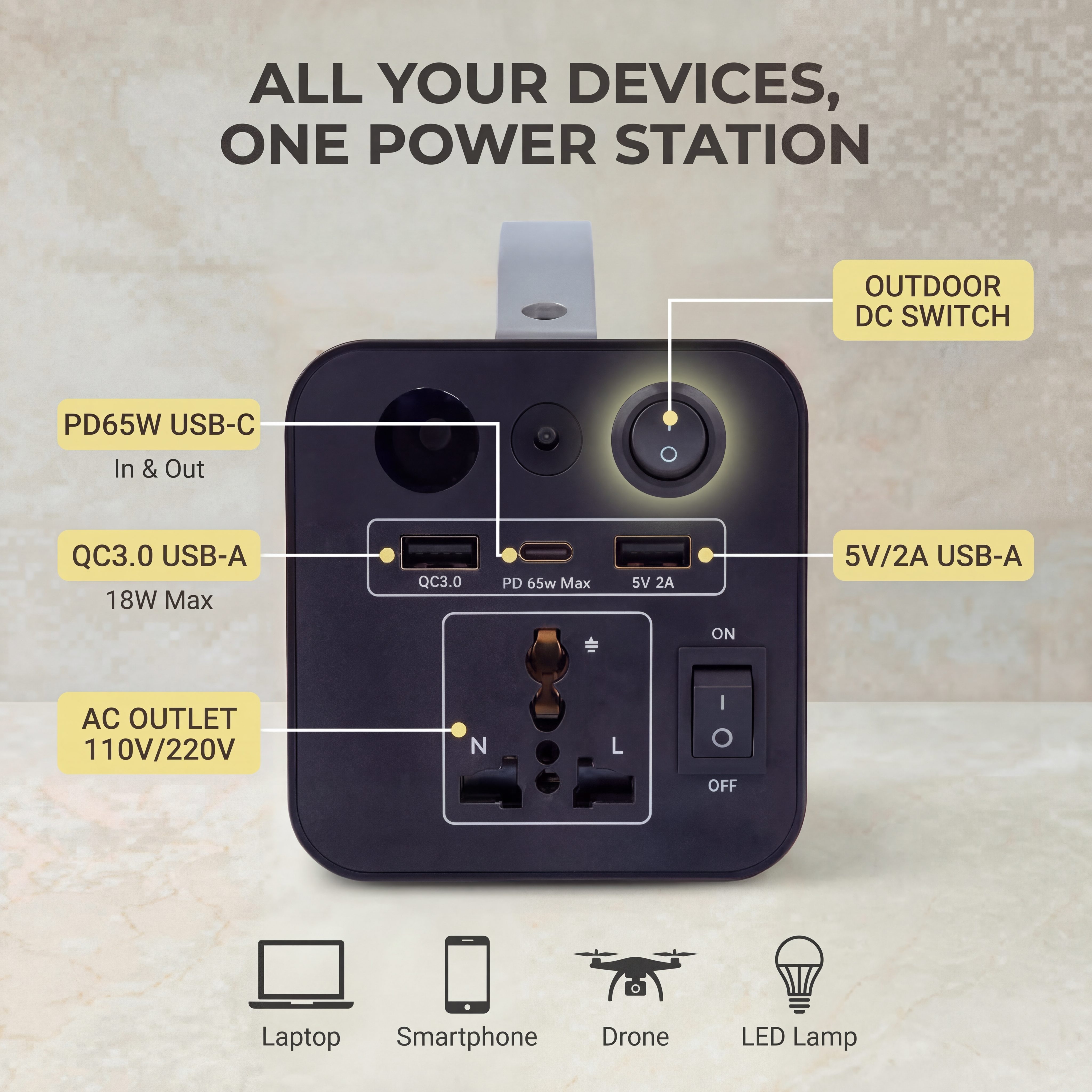 180W Outdoor Power Station 320 - Travel Accessories Electronics ulasan dan harga