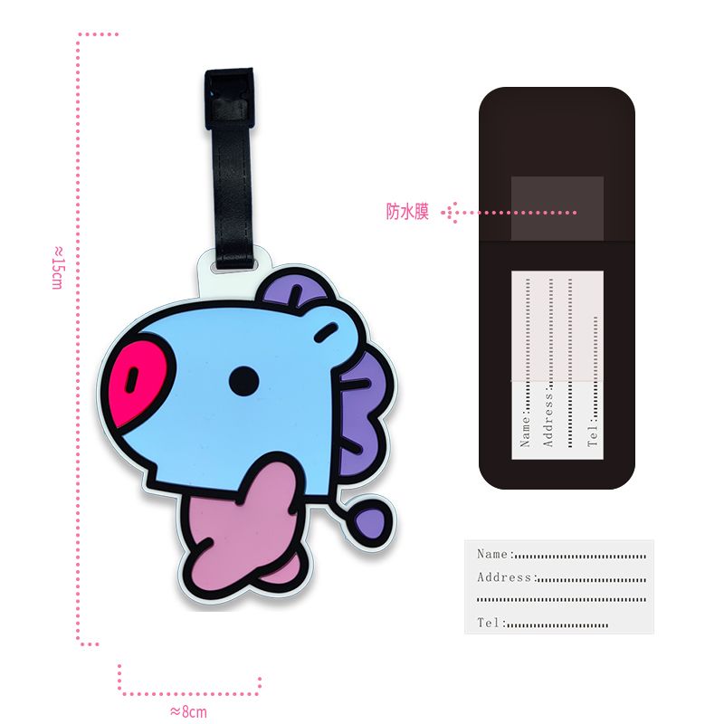 BT21 cartoon cute keychain Kaw - Travel Accessories Unisex ulasan dan harga