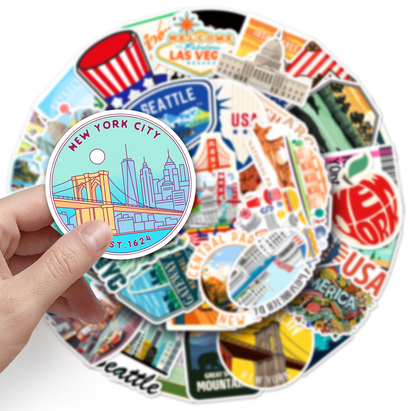 10/50Pcs USA American New York - Travel Accessories New York ulasan dan harga