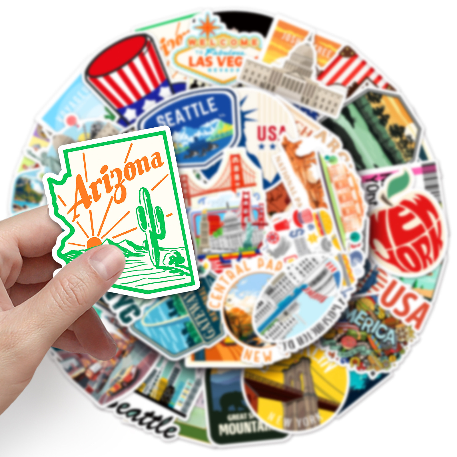 10/50Pcs USA American New York - Travel Accessories New York ulasan dan harga