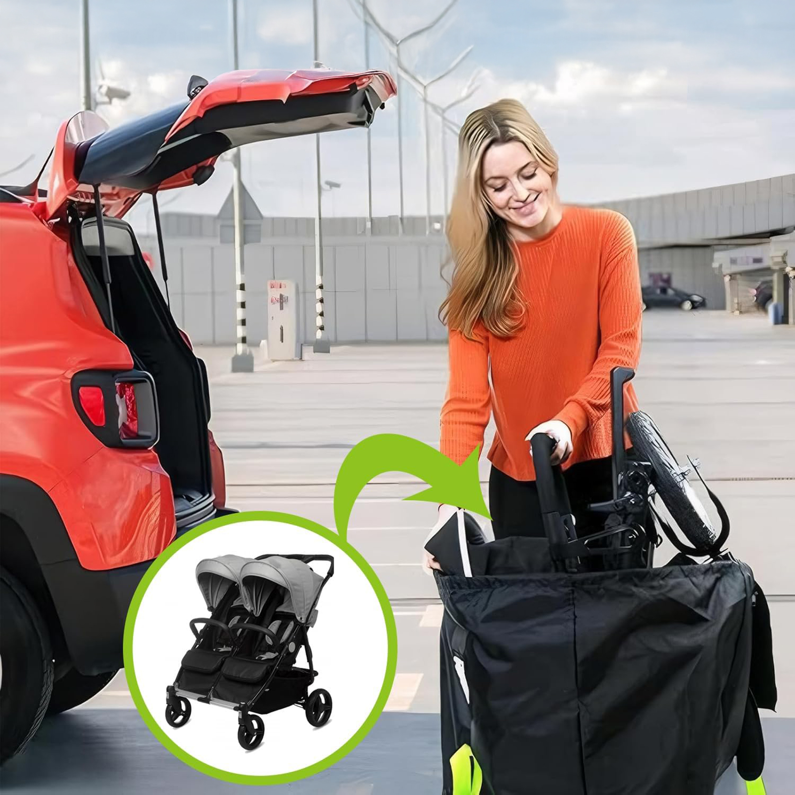 Baby Stroller Travel Bag With  - Travel Accessories For 3 Year Old ulasan dan harga