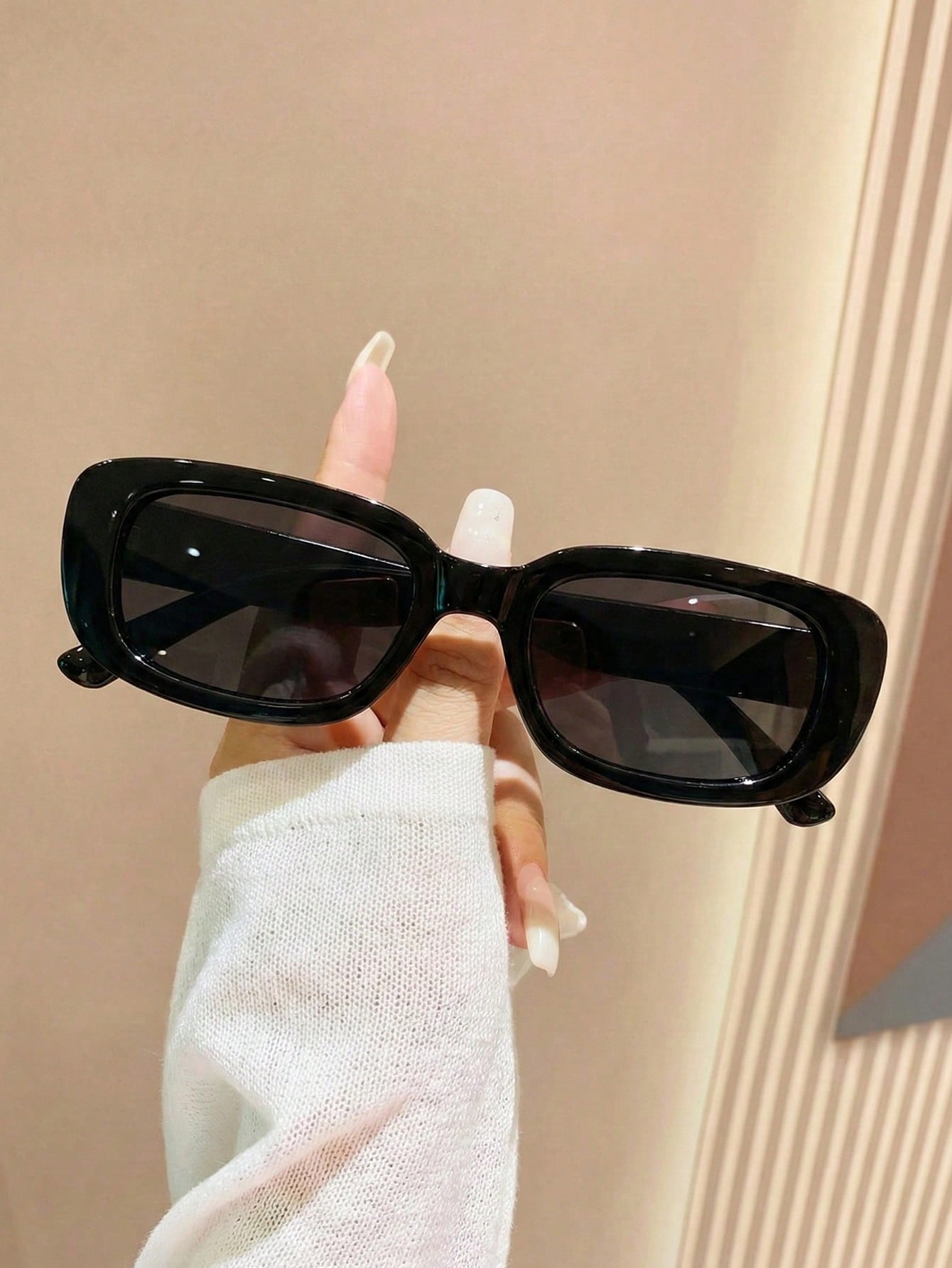 1 Pair Unisex Black Rectangula - Travel Accessories Unisex ulasan dan harga