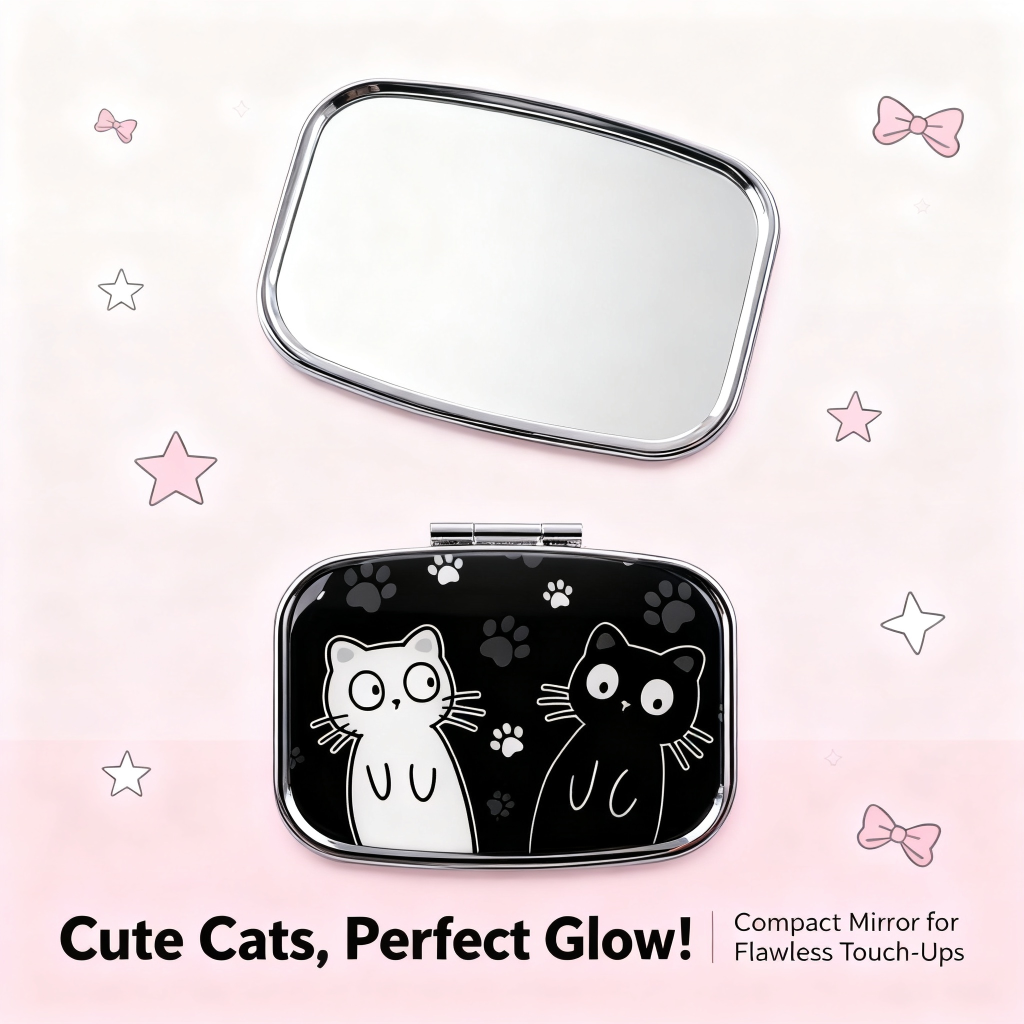 Cartoon Black And White Cat Tr - Travel Accessories Unisex ulasan dan harga