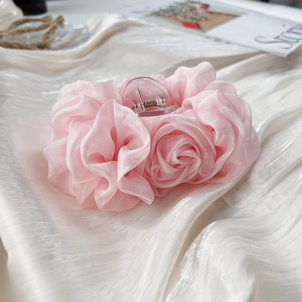 Spring Chiffon Hair Claw Folde - Travel Accessories Aesthetic ulasan dan harga