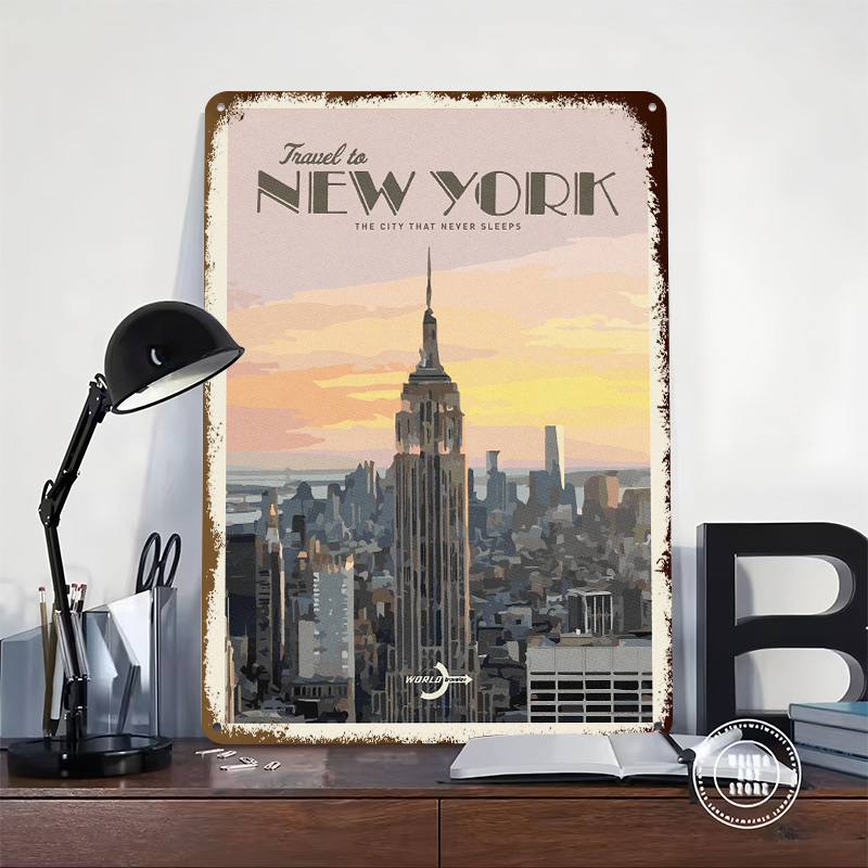 Travel to New York Poster Retr - Travel Accessories New York ulasan dan harga