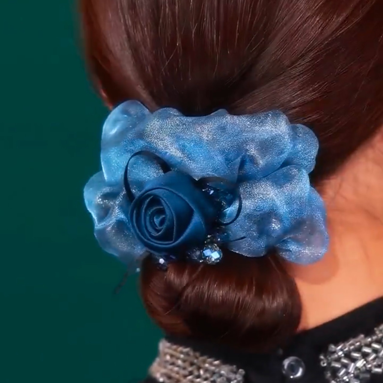 Elegant Rose Hair Tie Organza  - Quality Travel Accessories ulasan dan harga