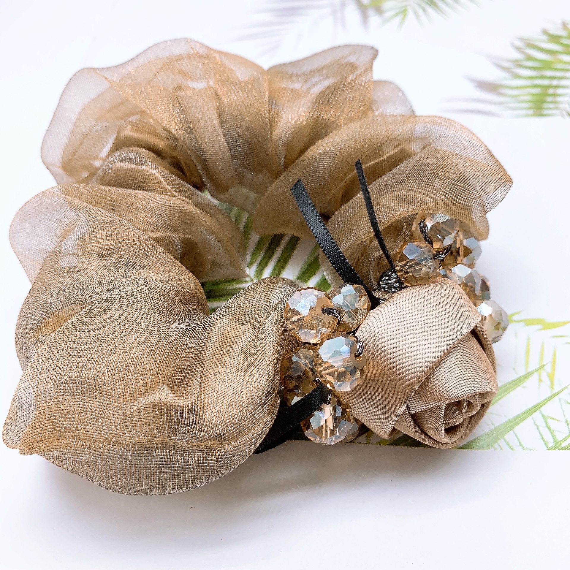 Elegant Rose Hair Tie Organza  - Quality Travel Accessories ulasan dan harga