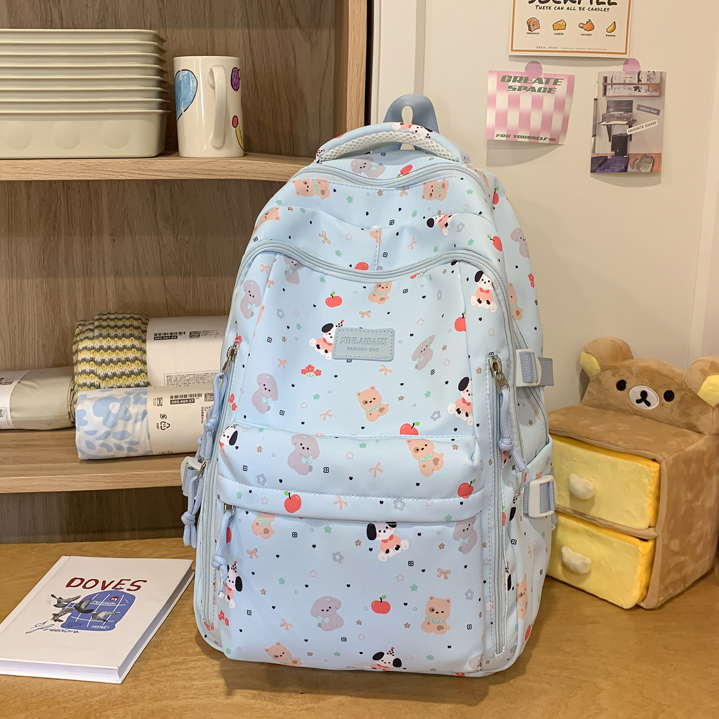 Cute Animal Print Backpack Wom - Travel Accessories For Girls ulasan dan harga