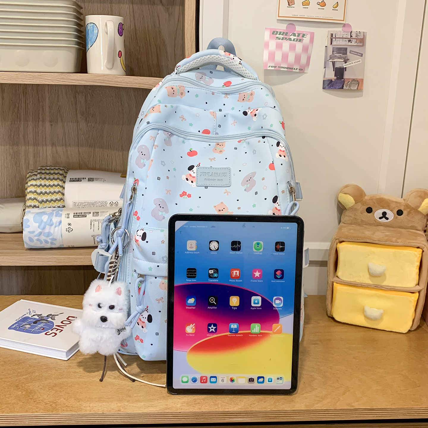 Cute Animal Print Backpack Wom - Travel Accessories For Girls ulasan dan harga