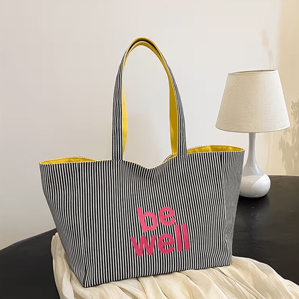 Fashionable Striped Printed Le - Travel Accessories Tech ulasan dan harga