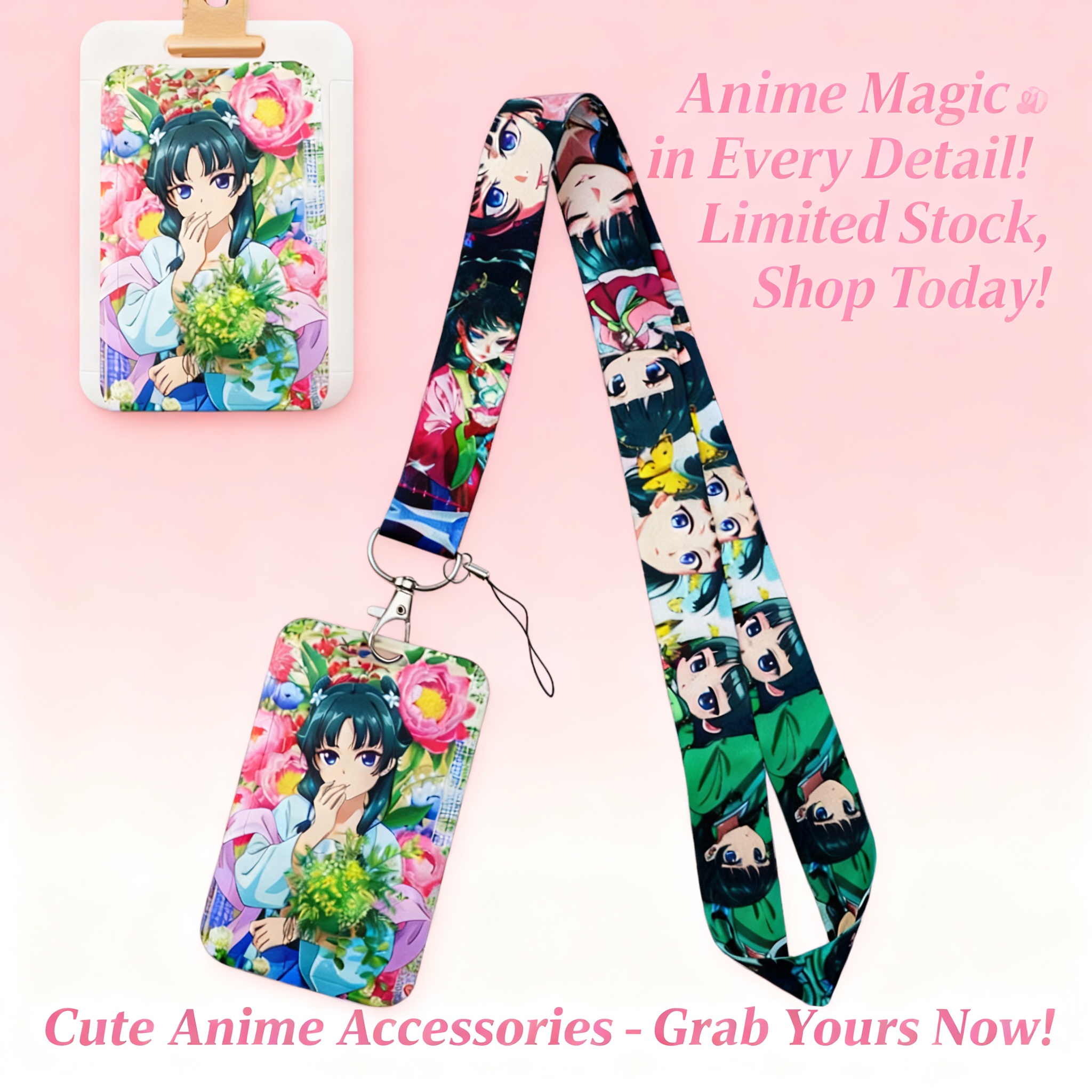 Cute Anime Girl Lanyard Neck S - Travel Accessories Aesthetic ulasan dan harga