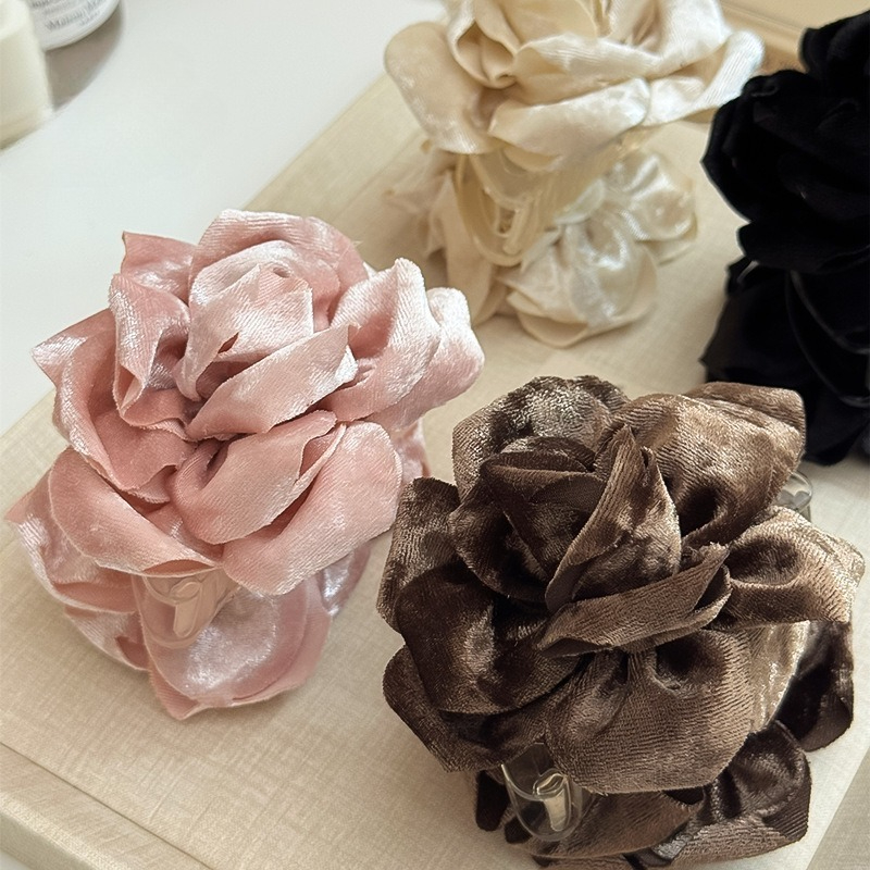 Ins Velvet Rose Hair Claw Clip - Travel Accessories For Girls ulasan dan harga