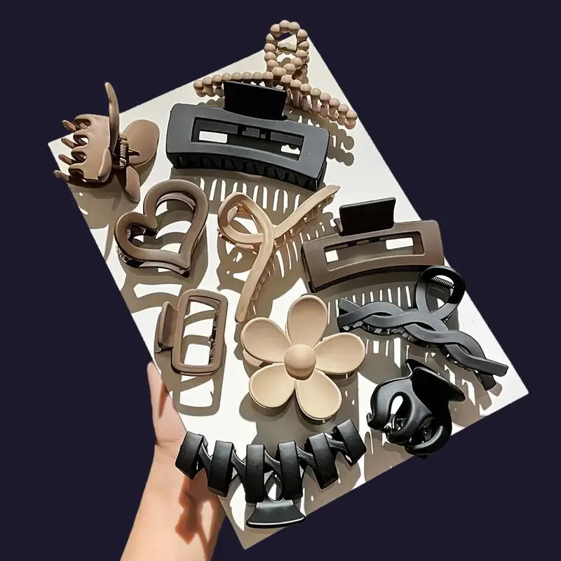 11Pcs Assorted Hair Claw Clips - Travel Accessories For Elderly ulasan dan harga