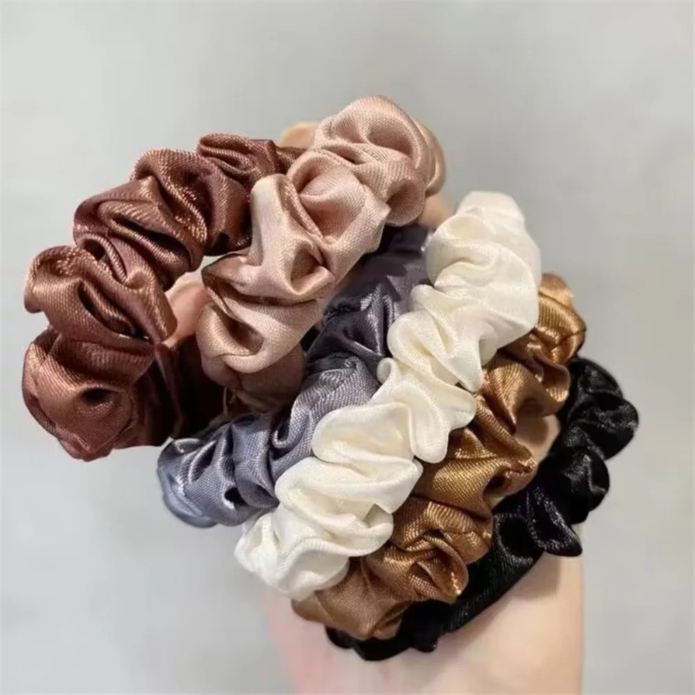 6Pcs Soft Satin Hair Scrunchie - Travel Accessories For Girls ulasan dan harga