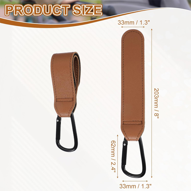 2Pcs Leather Cart Hooks Baby S - Travel Accessories For 3 Year Old ulasan dan harga